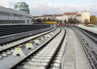 Extension of the railroad line U2 in Vienna, Austria