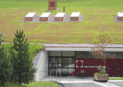 green roof, Sportpark Lech, Switzerland