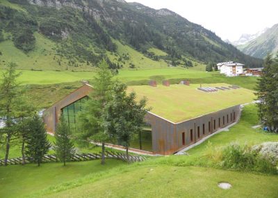 green roof, Sportpark Lech, Switzerland